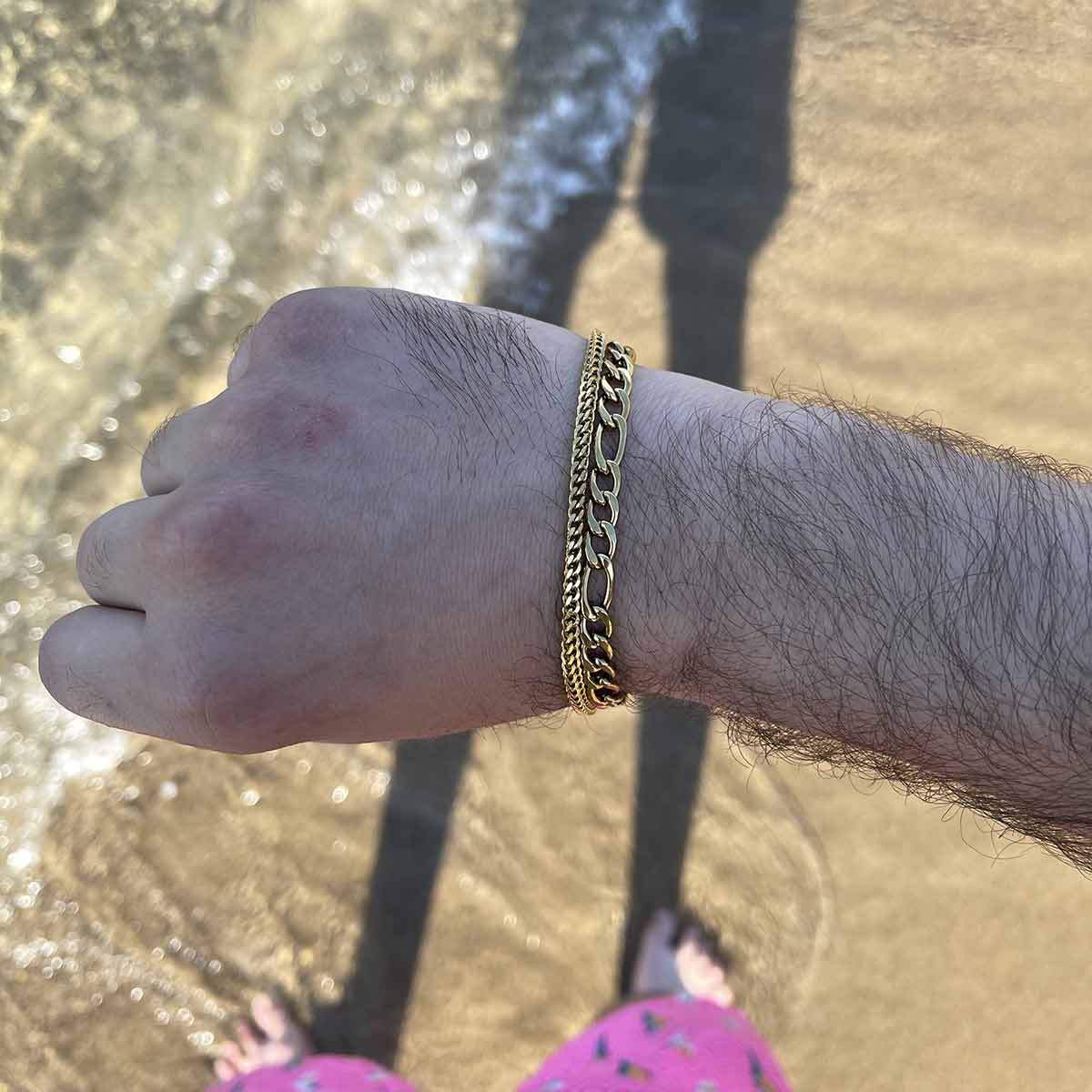 Micro Sterling Gold Bracelet 3MM Βραχιόλι από ανοξείδωτο ατσάλι 316L